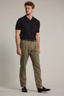 Barkers Tapered & Slim Fit Pants|Casual Pants^Newman Linen Pants KHAKI