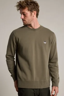 Barkers Sweatshirts & Hoodies^Newton Washed Crew WASHED KHAKI