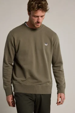 Barkers Sweatshirts & Hoodies^Newton Washed Crew WASHED KHAKI