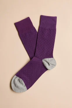 Barkers Socks|Socks^Nicolas Pin Dot Sock PURPLE