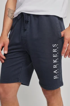 Barkers Shorts|Barkers Track Pants^Organic Classic Print Track Short DARK BLUE