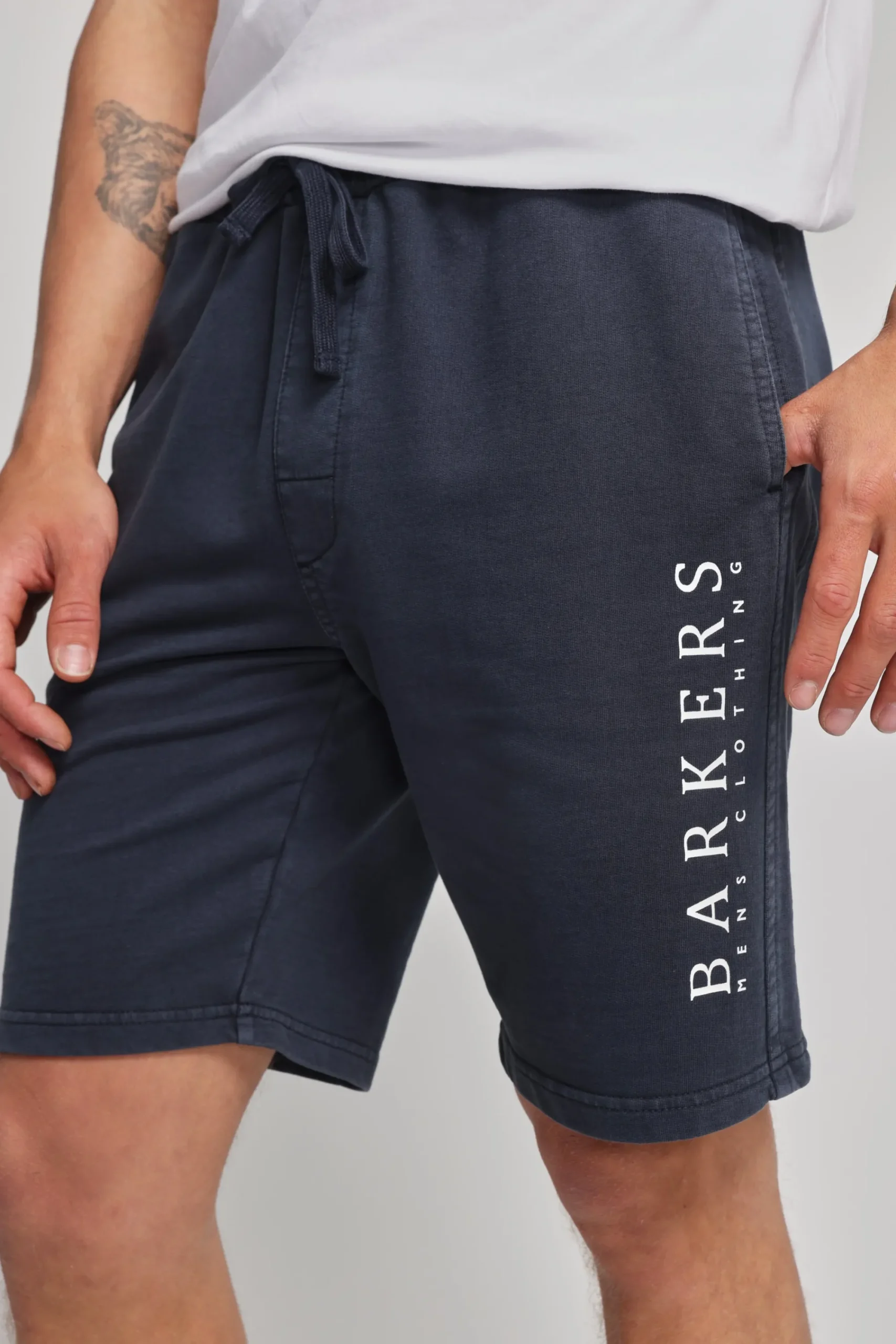 Barkers Shorts|Barkers Track Pants^Organic Classic Print Track Short DARK BLUE
