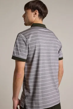 Barkers Polos|Polo Shirts^Oxley Mercerised Stripe Polo OLIVE