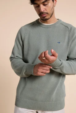 Barkers Cotton Knitwear^Paloma Cotton Crew SAGE