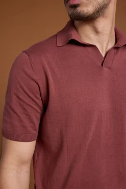 Barkers Polos|Polo Shirts^Parkway Cotton Knitted Polo BRICK