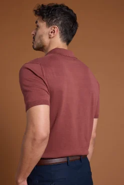 Barkers Polos|Polo Shirts^Parkway Cotton Knitted Polo BRICK