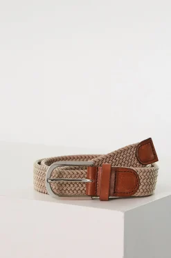 Barkers Leather Goods|Belts^Riviera Braided Belt OATMEAL