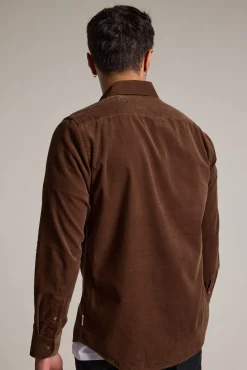 Barkers Tailored Fit Shirts|Tailored Fit Shirts^Sedwick Corduroy Shirt BROWN