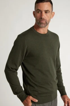 Barkers Zqrx Merino^Skyland ZQrx Merino Crew KHAKI MARL