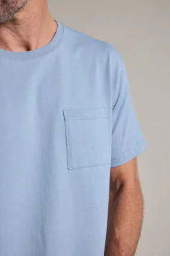 Barkers Graphic & Stripes^Stamp Logo Tee STONE BLUE