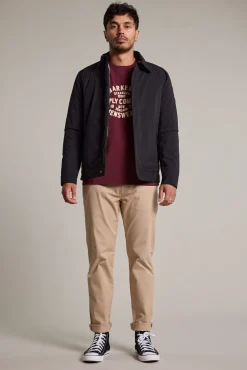 Barkers Graphic & Stripes^Standard Issue Print Tee BURGUNDY