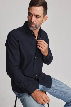 Barkers Tailored Fit Shirts|Tailored Fit Shirts^Thatcher Oxford Shirt DARK NAVY