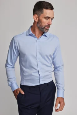 Barkers Eco Easy Care Shirts|Tailored Fit Shirts^Tribeca Regular Cuff Shirt LIGHT BLUE