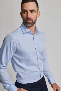 Barkers Eco Easy Care Shirts|Tailored Fit Shirts^Tribeca Regular Cuff Shirt LIGHT BLUE