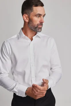 Barkers Eco Easy Care Shirts|Tailored Fit Shirts^Tribeca Regular Cuff Shirt WHITE