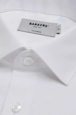 Barkers Eco Easy Care Shirts|Tailored Fit Shirts^Tribeca Regular Cuff Shirt WHITE