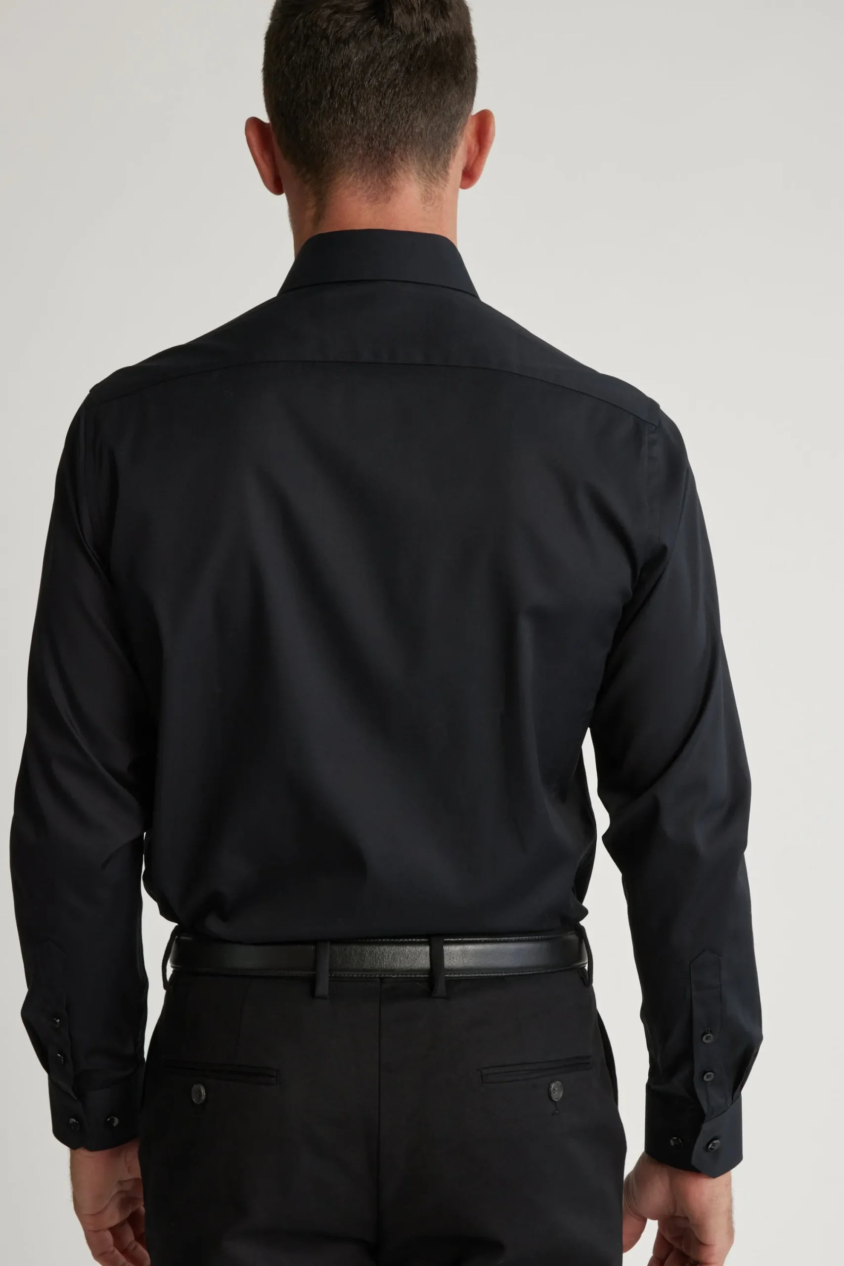 Barkers Classic Fit Shirts|Classic Fit Shirts^Tribeca Regular Cuff Shirt Classic Fit BLACK