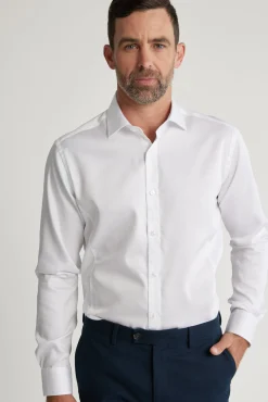 Barkers Classic Fit Shirts|Classic Fit Shirts^Tribeca Regular Cuff Shirt Classic Fit WHITE